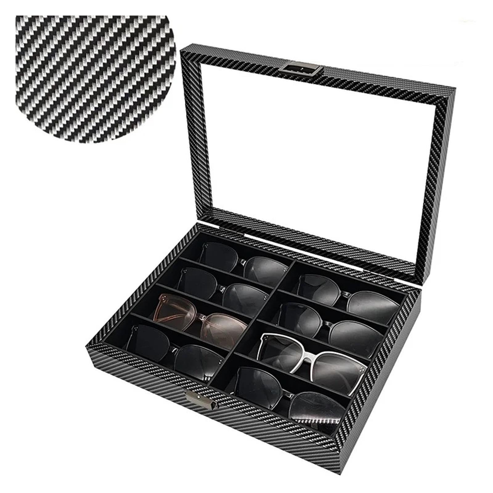 Sonnenbrillen Organizer mit Deckel 8-Positionen-Sonnenbrillenkollektion