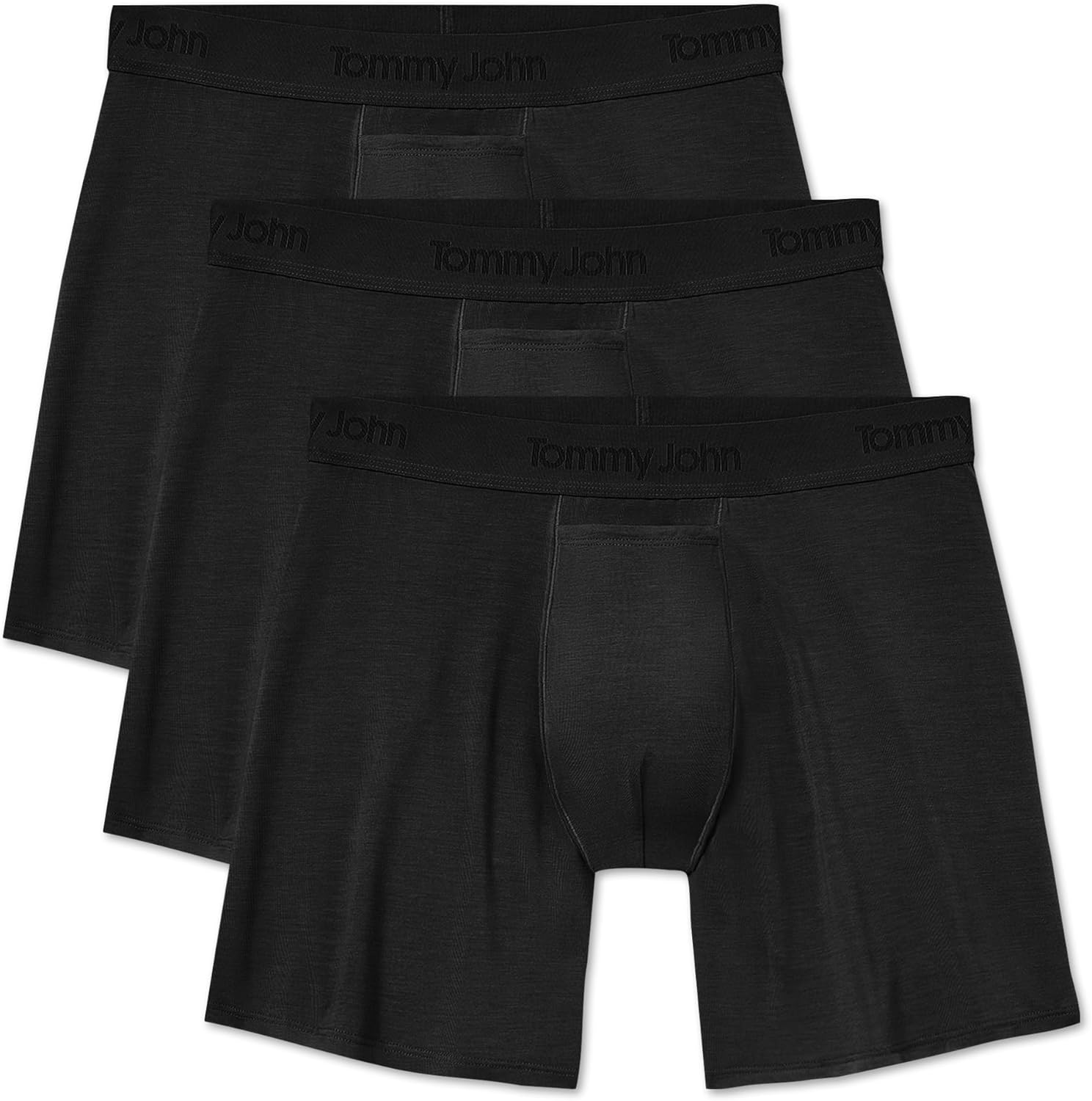Tommy John Second Skin Relaxed Fit 6" Boxer - 3 Pack, Luxurious Modal Stretch Fabric, Non-Pilling, Comfortable Contour Pouch
