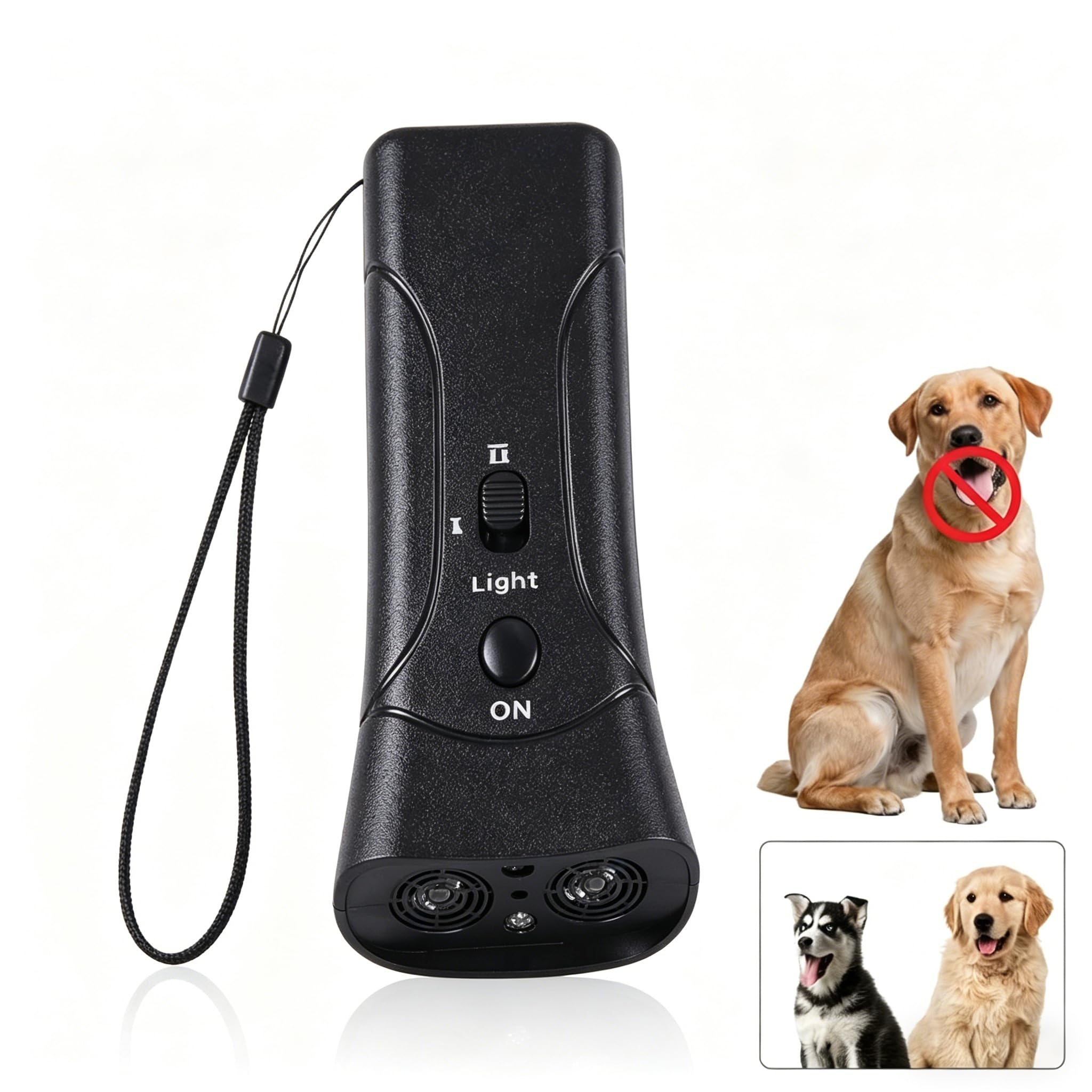 Dog Trainer - 2026 New Anti-Barking Device with LED Flashlight, Safe and Effective Barking Stopper Suitable for All Dog Breeds (black)