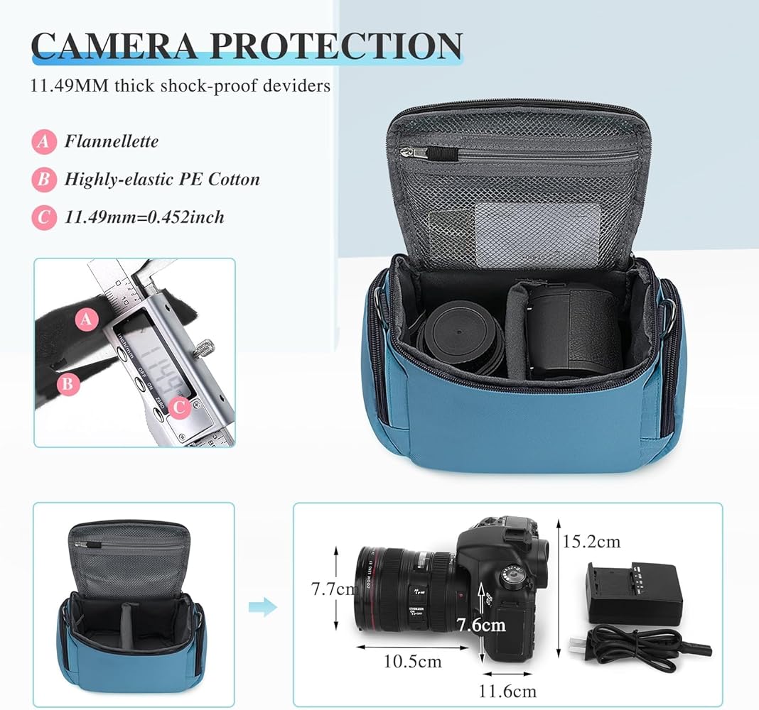 G-raphy デジタル一眼レフカメラインサートバッグ カメラインナーケース Nikon Sony Canon Panasonicなど レンズ フラス : G-raphy カメラバッグ ケース コンパクト 軽量