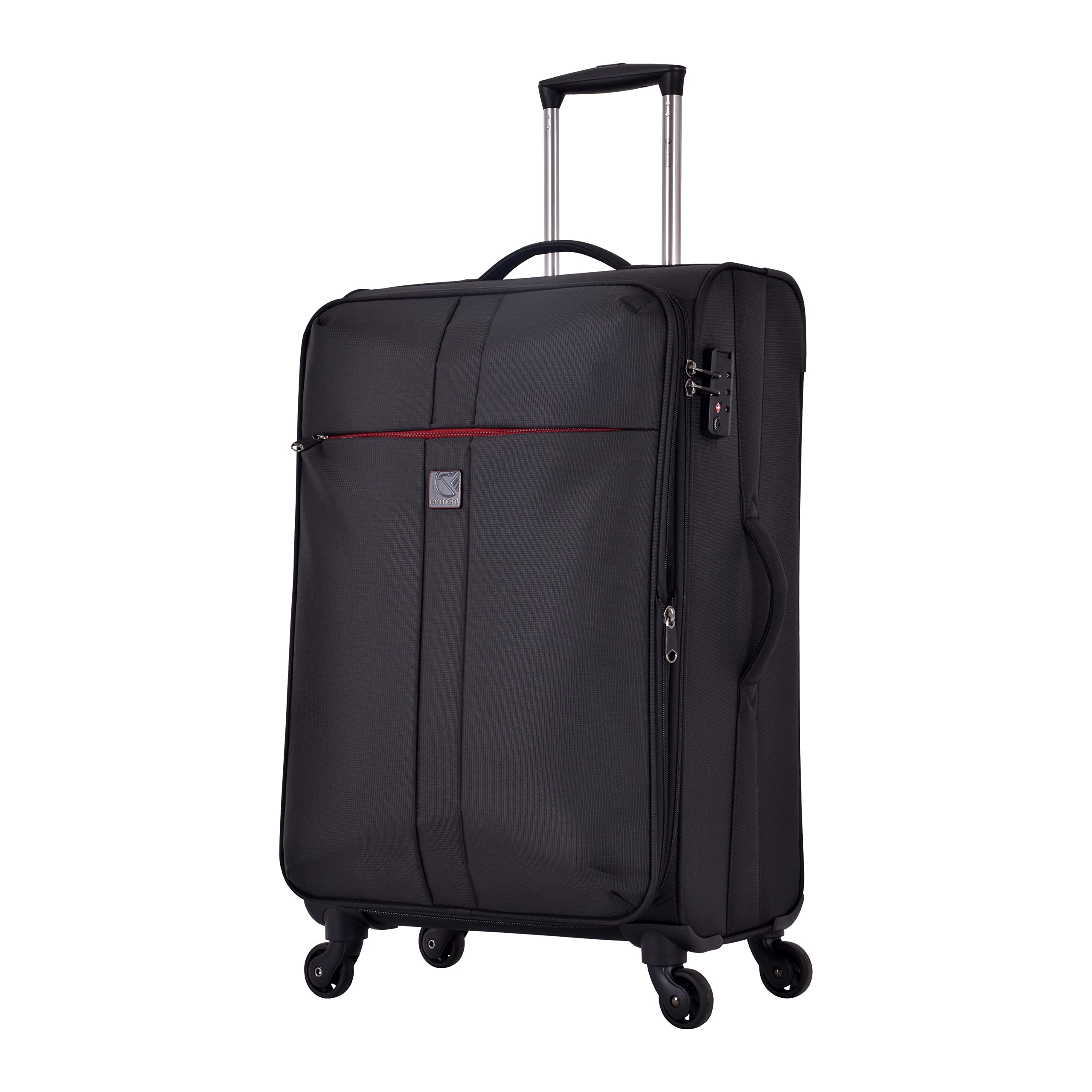 Sponsored Ad – Soft Luggage for Unisex Polyester Lightweight Expandable Wheeled Suitcase with TSA lock V6101 (Checked Luggage 24-Inch, Black)