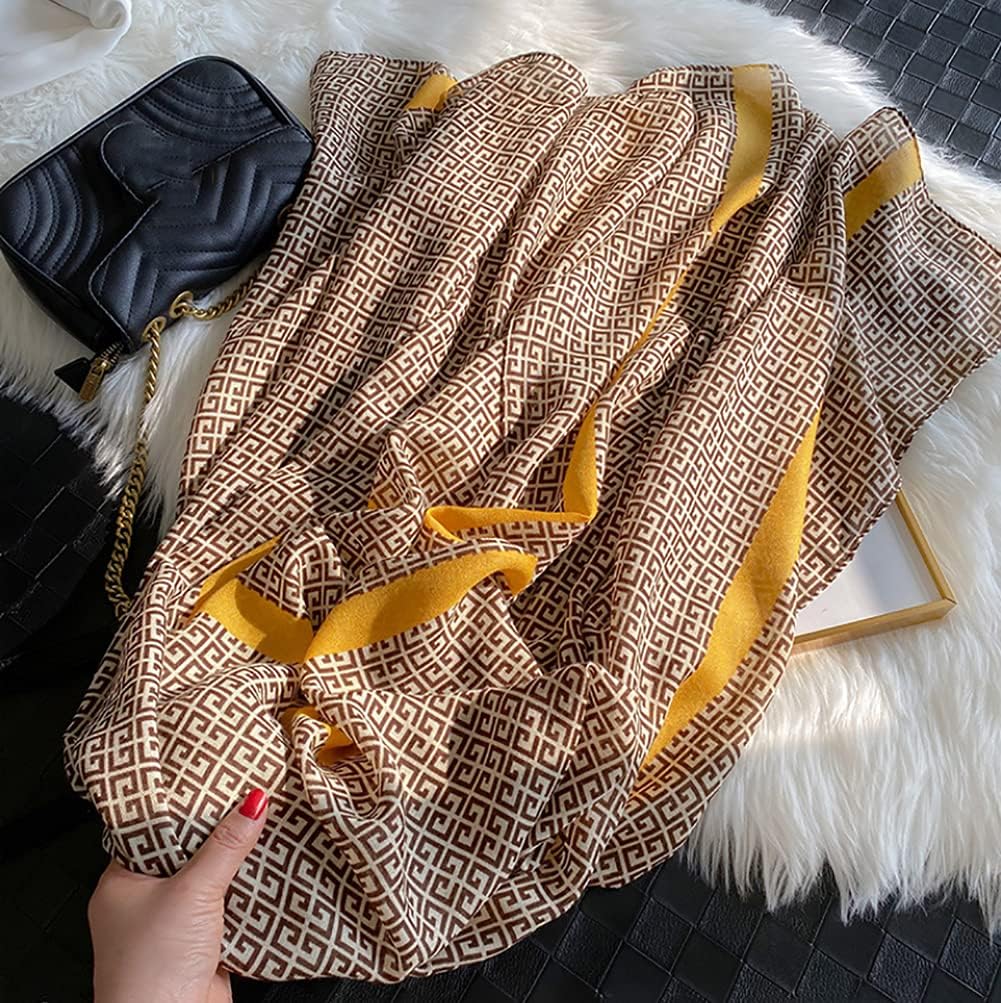 JERLA Women's Scarves Lady Light Soft Fashion Solid Scarf Wrap Shawl plaid scarf - Image 3