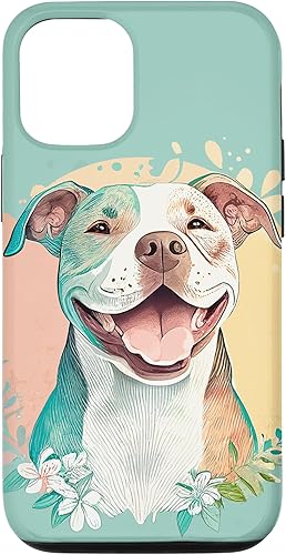 Miniatura 1 de iPhone 14 Pit Bull Mom Dog Lover Colorido Artístico Pitbull Propietario Mujeres Caso