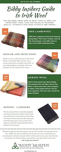 Miniatura 12 de Cobija de lana irlandesa de varios colores, 90 x 108 pulgadas, hecha en Irlanda, 100% lana, Blackberry, King Blackberry,Azul,Pizarra