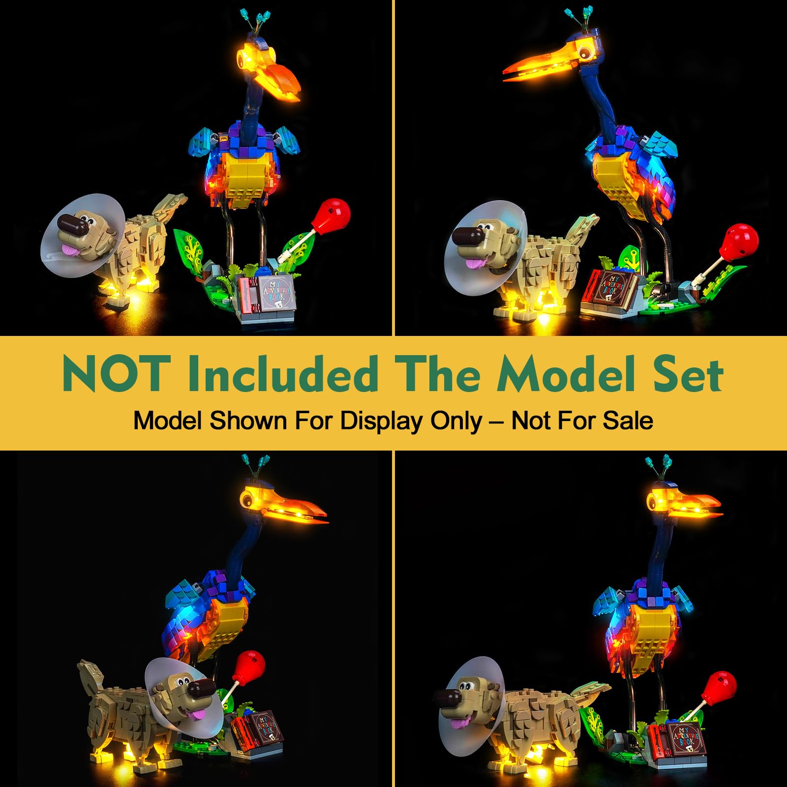 LocoLee Luce compatibile con Lego 43290 Kevin & Dug (No - Lego-Set) Set di illuminazione decorativa compatibile con Lego Kevin e Dug