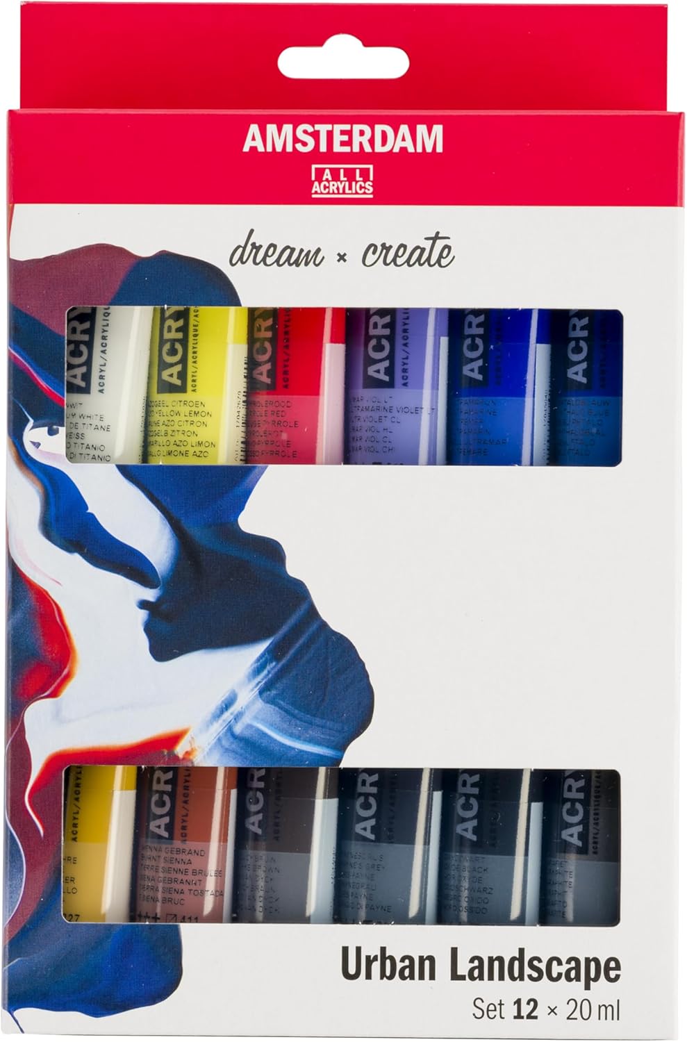 Amsterdam Acrylic Paint Set, 12-20 ml Tubes, Colors of the Urban Landscape