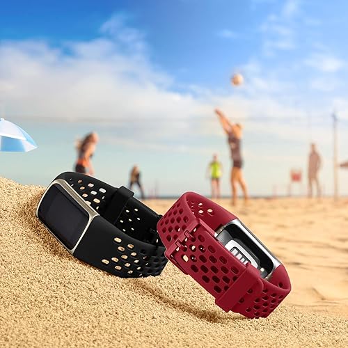 Miniatura 7 de Getino Correas de carga compatibles con Fitbit  Correa deportiva de repuesto suave y transpirable para mujeres y hombres, pulseras ajustables para