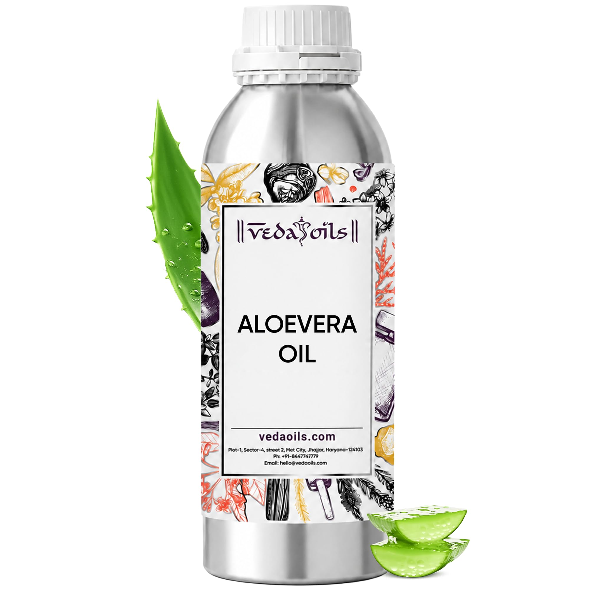 VedaOils Pure Aloe Vera Oil for Hair Growth, Natural Organic Aloe Vera Hair Oil for Hair Care, Hair Fall Control & Nourishing Skin Moisturizing 100ml-image-1
