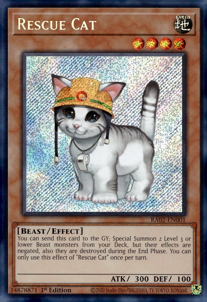 【ARS10】RESCUE CAT レスキューキャット RA02-EN001 Amazon.com: Rescue Cat (Secret Rare) - RA02-EN001 - Secret Rare