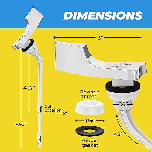 Miniatura 7 de Palanca de repuestos para palanca de tanque de inodoro estándar americano