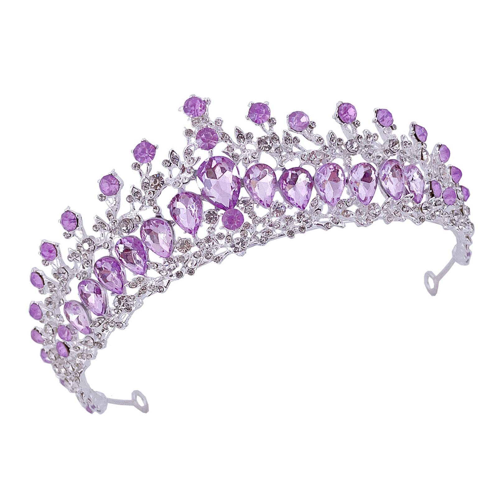 Keenso Corona de Novia, Corona de Diamantes de Imitación de Aleación de Zinc Exquisita de Moda Brillante para Baile de Graduación