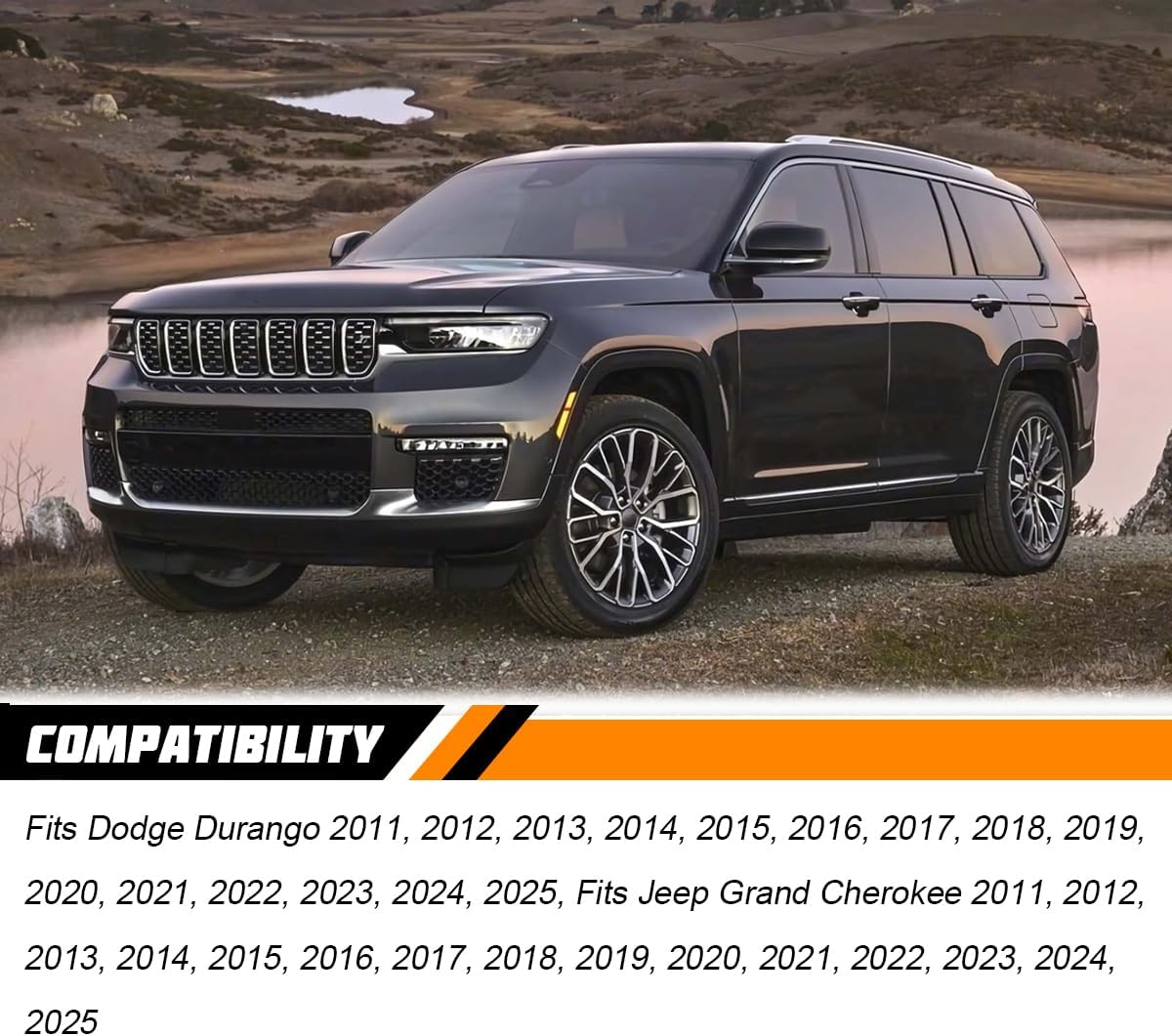 HZEL Car Pedal Cover, 2PCS Aluminum Alloy Vehicle Accelerator Gas Brake Pedal Pads, Non Slip No Drilling Auto Interior Foot Pedal Kit Compatible with 2011-2025 Grand Cherokee Durango(Black) - Image 6