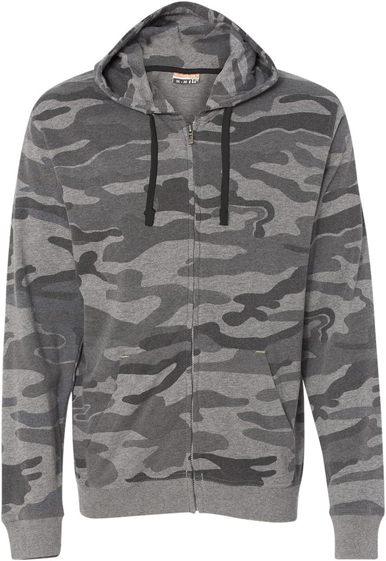 Burnside Adult Full-Zip Camo Hoodie S BLACK CAMO
