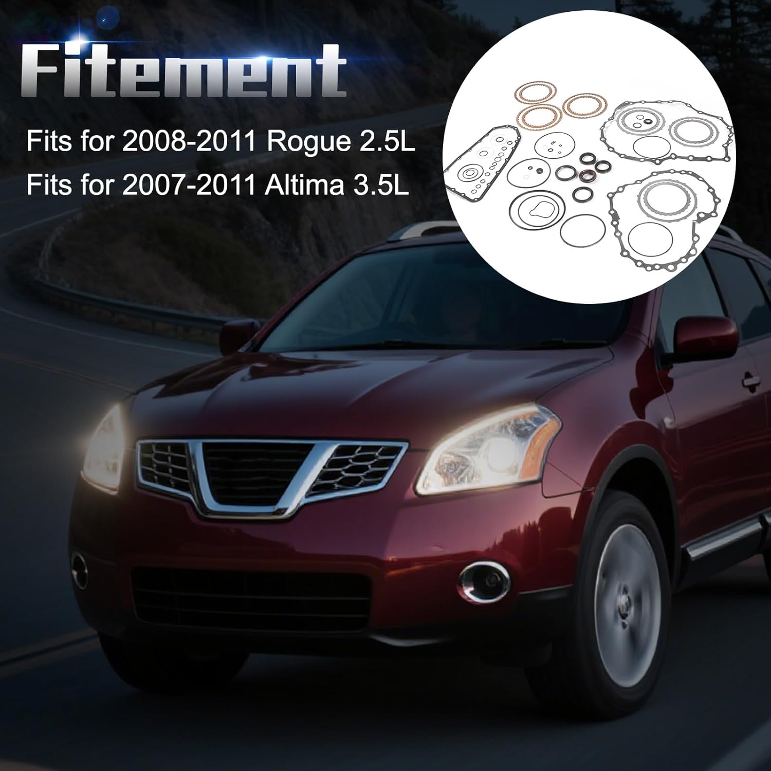 CVT Auto Transmission Master Rebuild Kit RE0F10A Fits for 2008-2011 Rogue 2.5L 2007-2011 Altima 3.5L Engine Aftermarket Parts