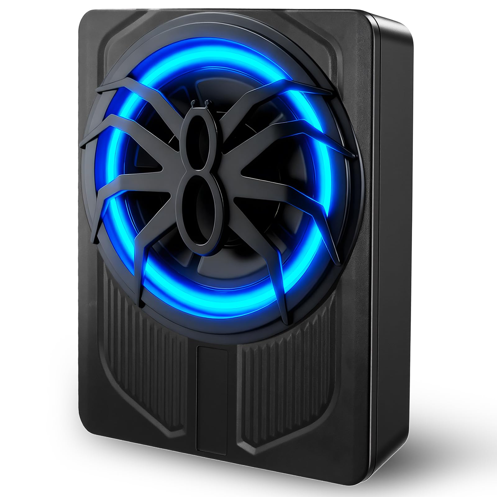 Hodozzy Subwoofer Activo Coche Ultrafino, 10 Pulgadas Subwoofer Autoamplificado Coche Debajo del Asiento con Amplificador, Entrada Bajo, Subwoofer Luz Ambiental Azul para SUV | Subwoofer Autoamplificado Coche Debajo del Asiento con Amplificador, Frecuenci