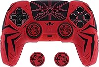Vista 10 de PlayVital Design for ps5 Controller Silicone Case with 2 Thumb Grips and 6 Sticker, Cyber Spider Design, Anti-Slip Shockproof Controller Cover Skin