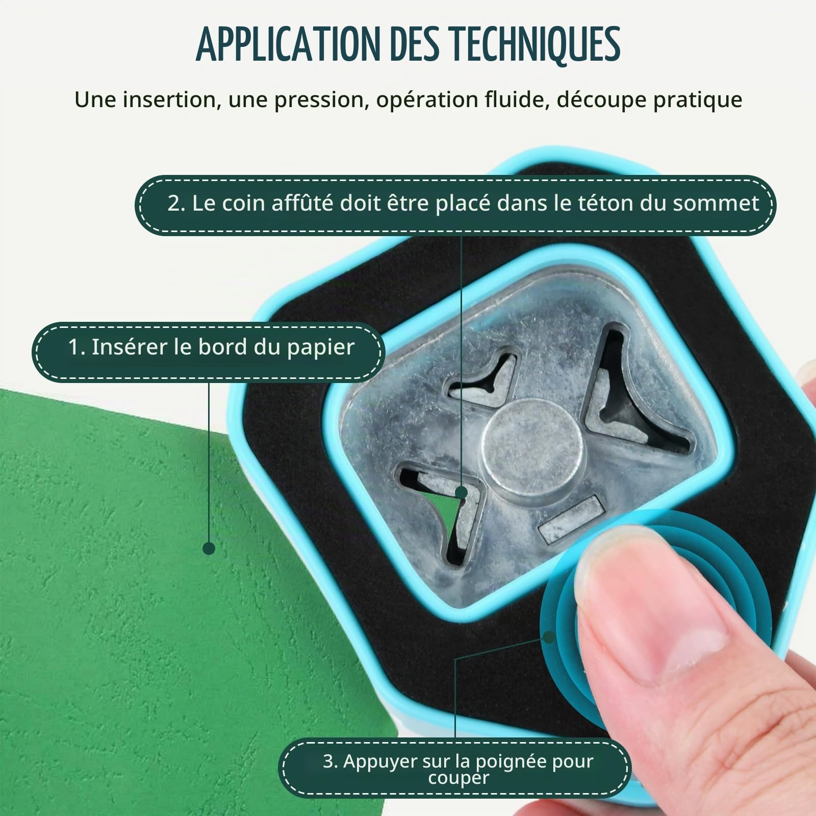 Perforatrice d'angle, Perforatrice Coins Arrondis, 4-7-10 mm, Outil Découpe pour Angle Arrondi, Arrondisseur, pour Projet DIY, Carte de Vœux, Papier Découpage, Étiquette, Décoration