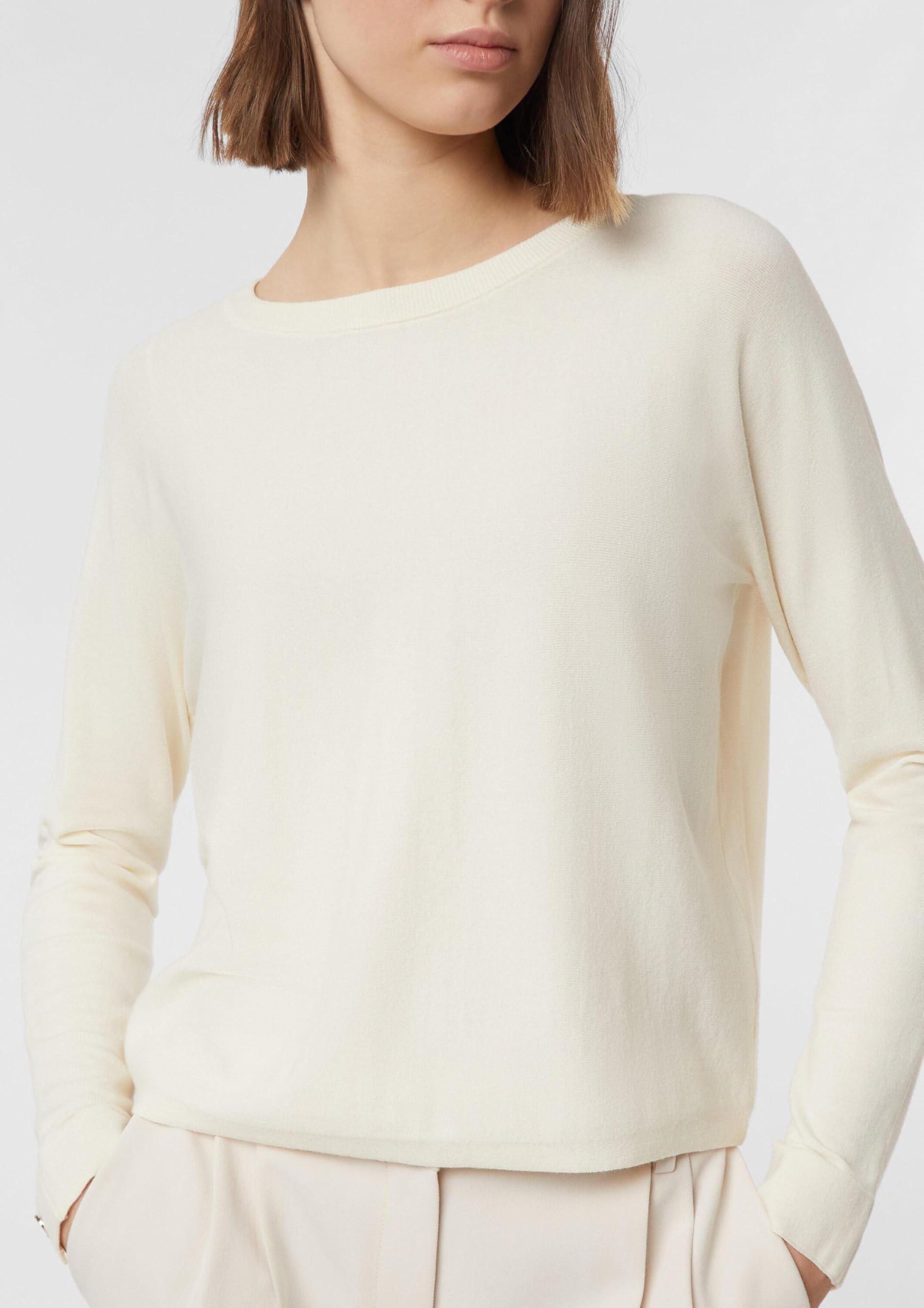 Comma Feinstrickpullover mit dekorativen Knöpfen