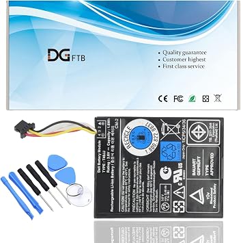 T40JJ Laptop Battery Replacement for DELL PERC H710 PERC H810 PowerEdge M620 R820 R320 R520 R620 70K803.7V 1.8Wh