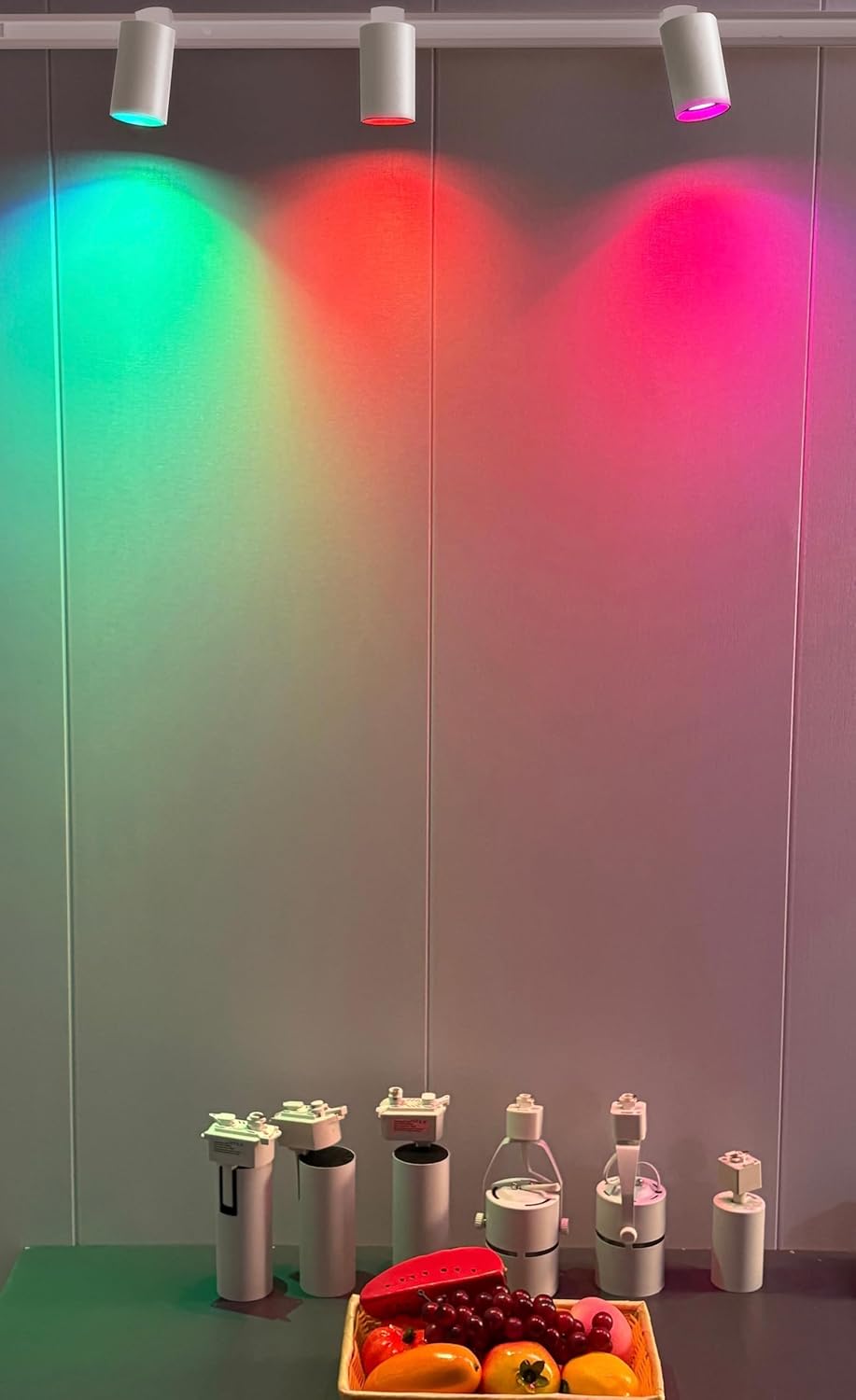 GU10 16-Color RGB Track Lighting Kit, 8-Pack Colour-Changing Spotlights with 2x3.28FT H-Rail, IR Remote RGB Track Lights for Living Room, Home Parties, Nightclubs, Bars