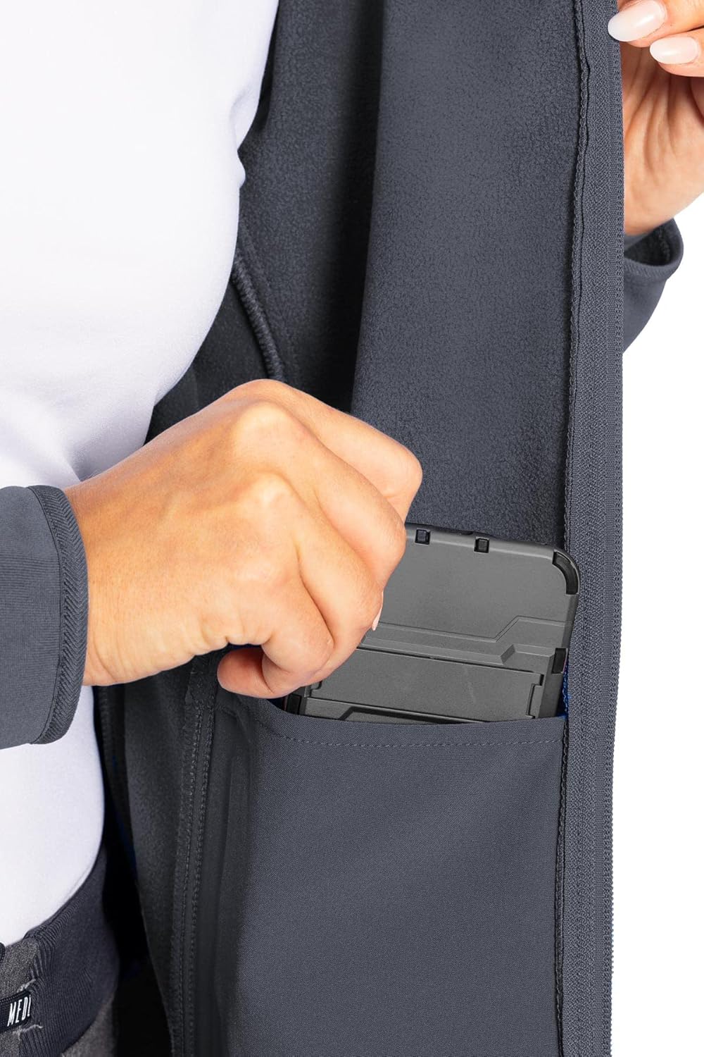 Med Couture Women's Performance Fleece Jacket with 4 Pockets and 2-Way Stretch - MC8684 - Image 3