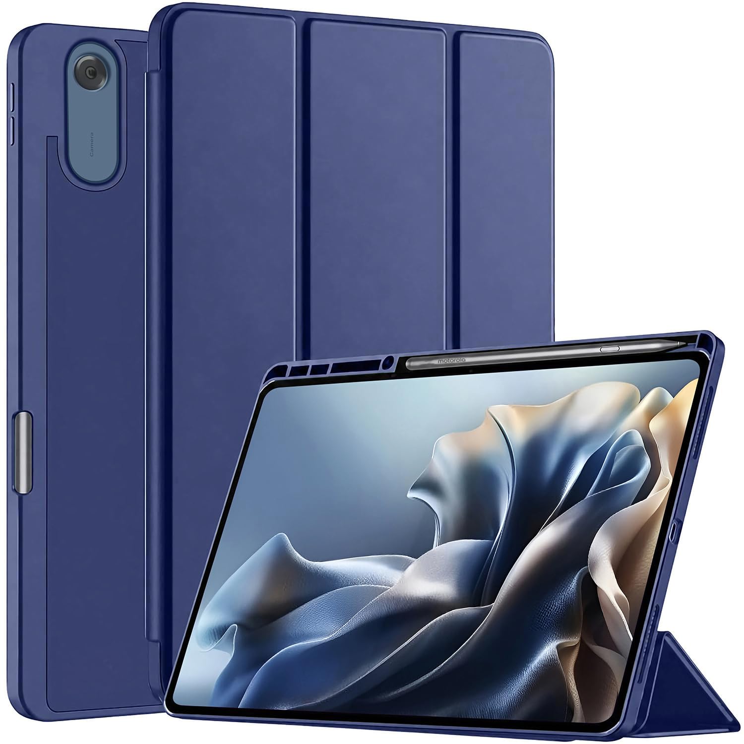 ProElite Cover for Motorola Pad 70 Pro 13 inch 2026 case [with Pen Holder], Soft Flexible Flip Case for Moto Pad 70 Pro 13 inch 2026 [Recoil Series] - Dark Blue-image-38