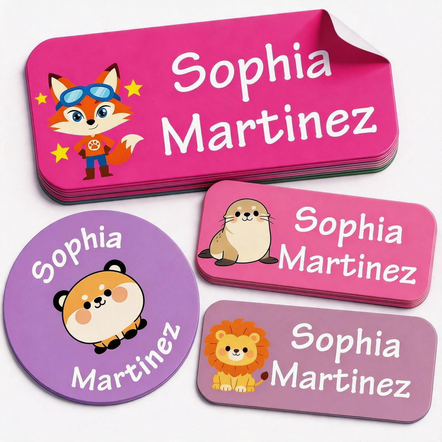 Personalized Daycare Name Labels for Kids (135 Labels) Custom Waterproof Name Stickers for Child Clothing Tag, Bottles,Camp，Lunch Boxes and School Supplies