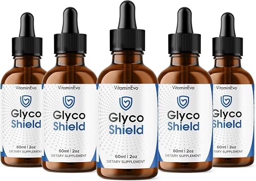 5 Pack Glyco Shield Drops, Official GlycoShield Blood Support Liquid, GlycoShield Premium Health Support, GlycoShield Supplement Daily Wellness Advanced Formula Reviews, 5 Month Supply 150 Servings