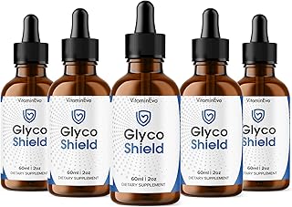 (5 Pack) Glyco Shield Drops, Official GlycoShield Blood Support Liquid, GlycoShield Premium Health Support, GlycoShield Supplement Daily Wellness Advanced Formula Reviews, 5 Month Supply 150 Servings