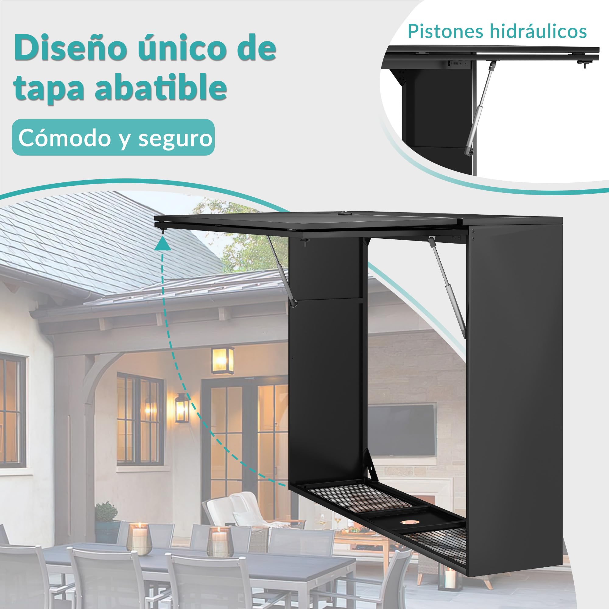 Caja protectora TV exterior impermeable, carcasa de seguridad para televisores 32–55 pulgadas con cierre protección antirrobo resistente al agua para uso exterior balcón y terraza con soporte de pared