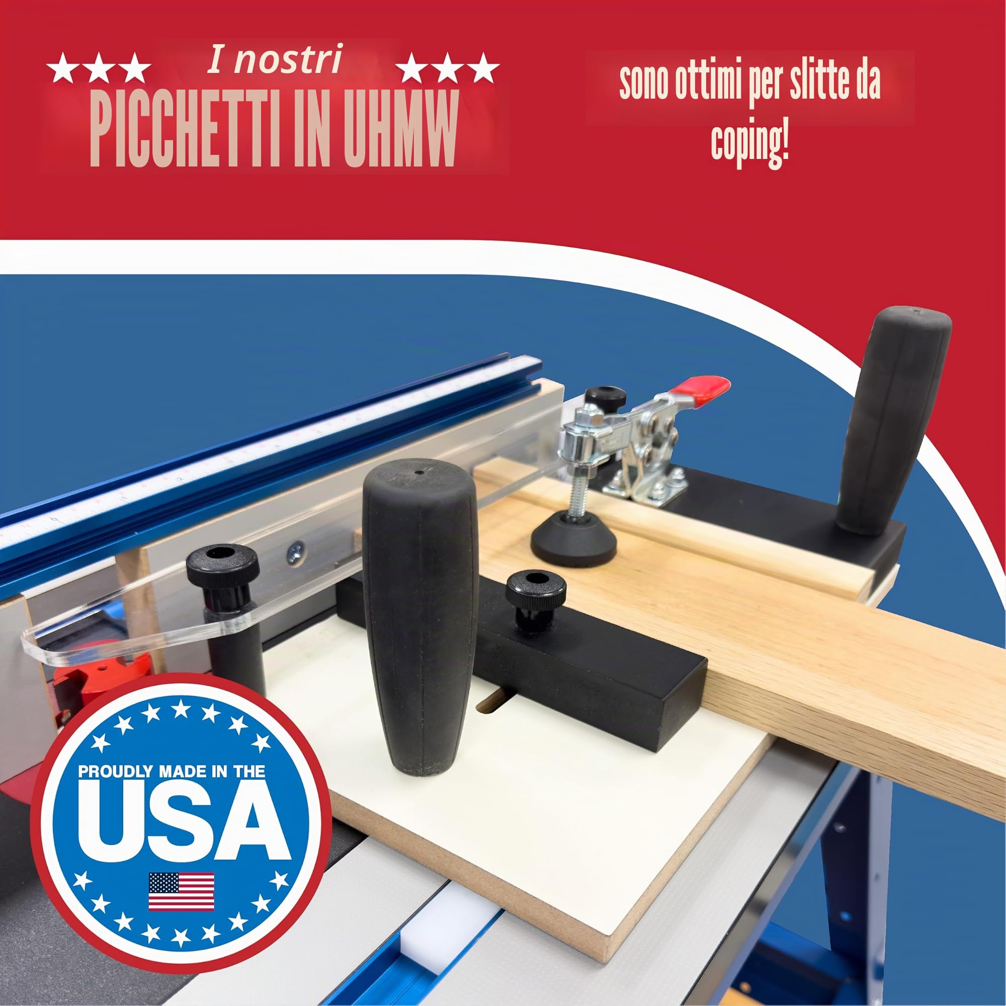 Barra per seghe da tavolo da 91 cm, strisce UHMW di alta qualità, realizzate negli Stati Uniti, barre per mitra da 1,9 x 0,95 cm, per kit di seghe da tavolo, banco router e seghe a nastro, diapositive