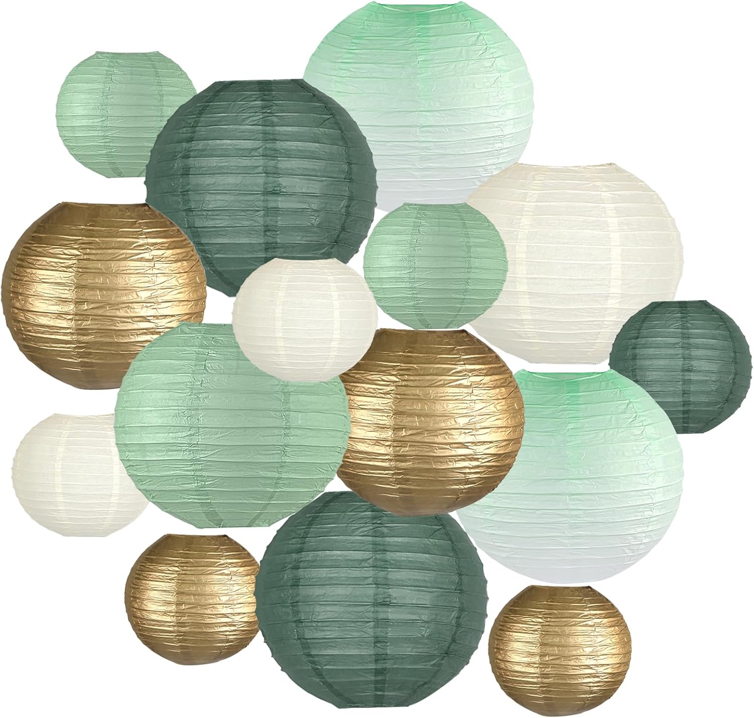 Glow in The Dark Party Supplies, Neon Party Decorations, Colorful Round Hanging Paper Lanterns Decorations for Neon Themed Birthday Wedding Baby Shower Home and Bar Decor, 15Pcs