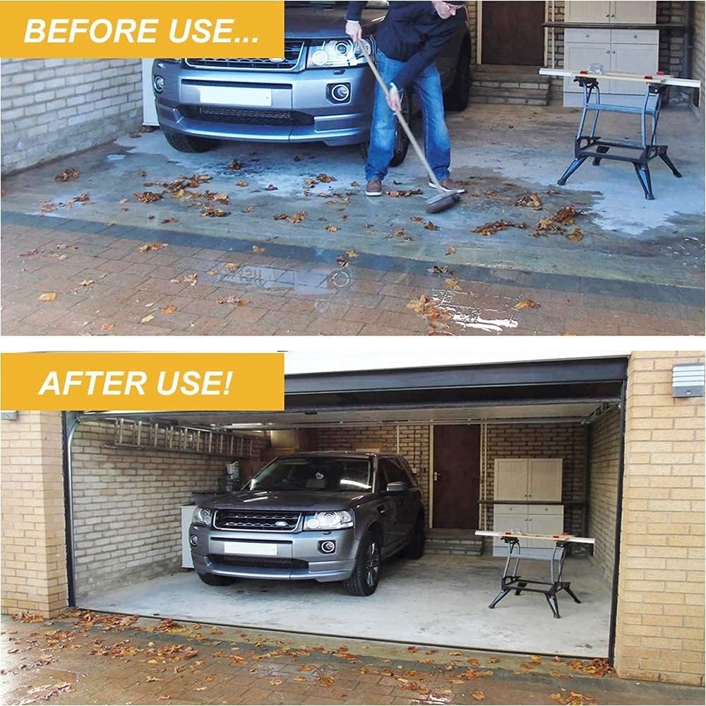 Sello de umbral de puerta de garaje 4.8 m Sello de puerta de garaje Tira de reemplazo fácil de cortar resistente a la intemperie