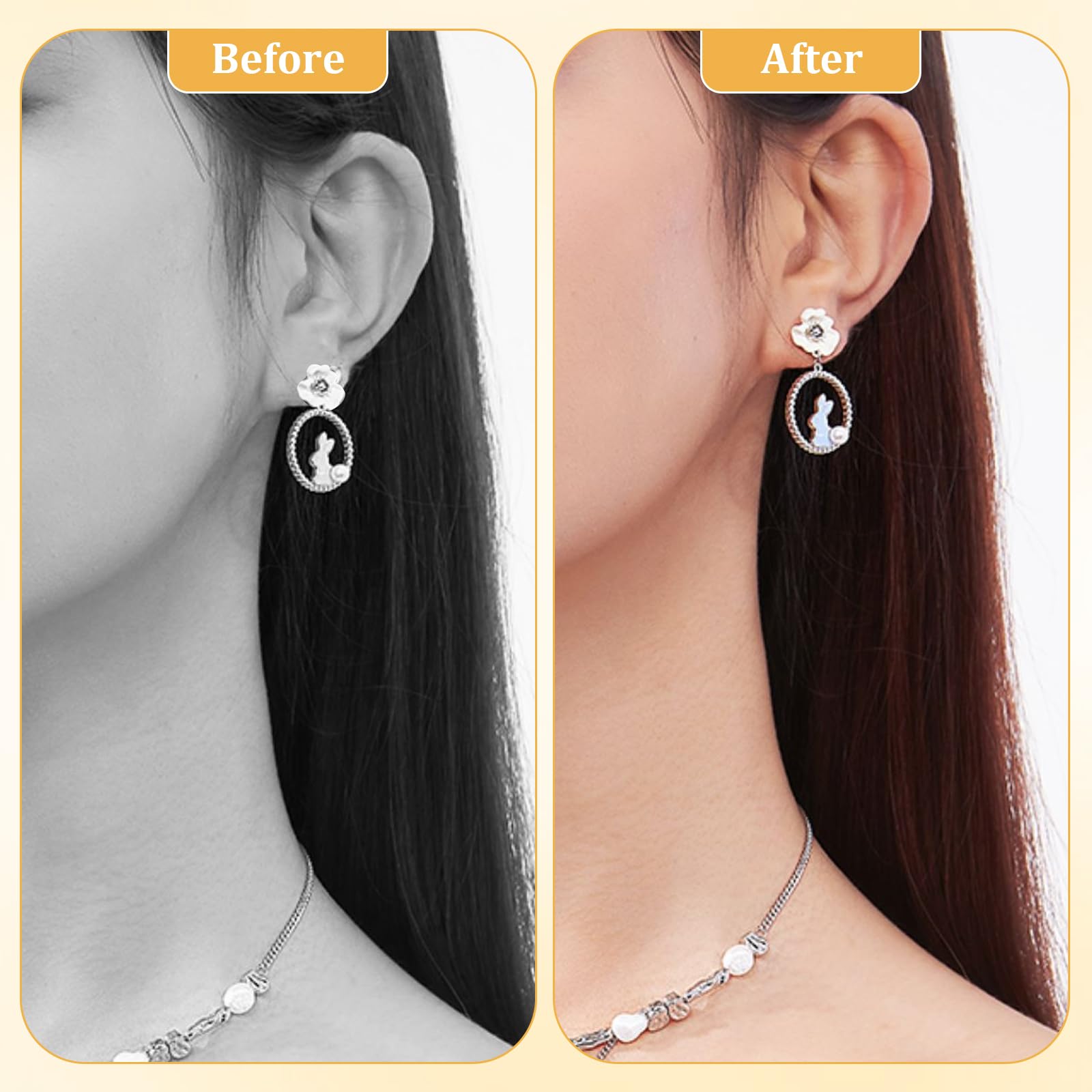 4 Ohrring Halterungen Mit Silikonverschlüssen - Sicherer Halt Für Schwere Ohrringe