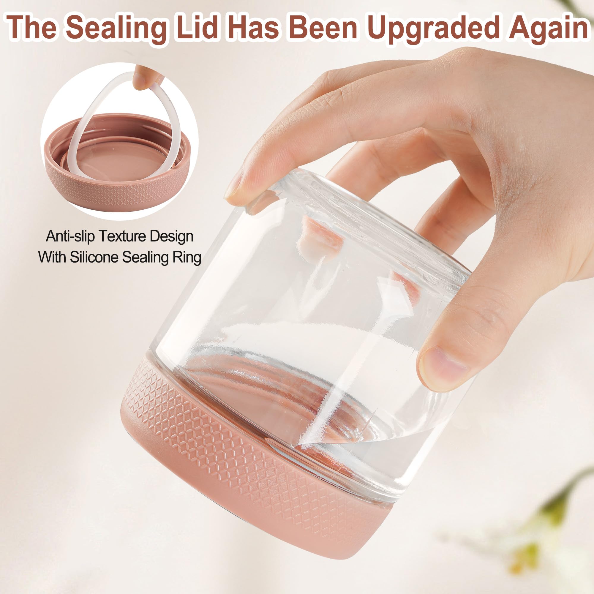 BUYGOO Lot De 6 Mason Jar Bocal, Couvercle à Visser 500 Ml, Pour