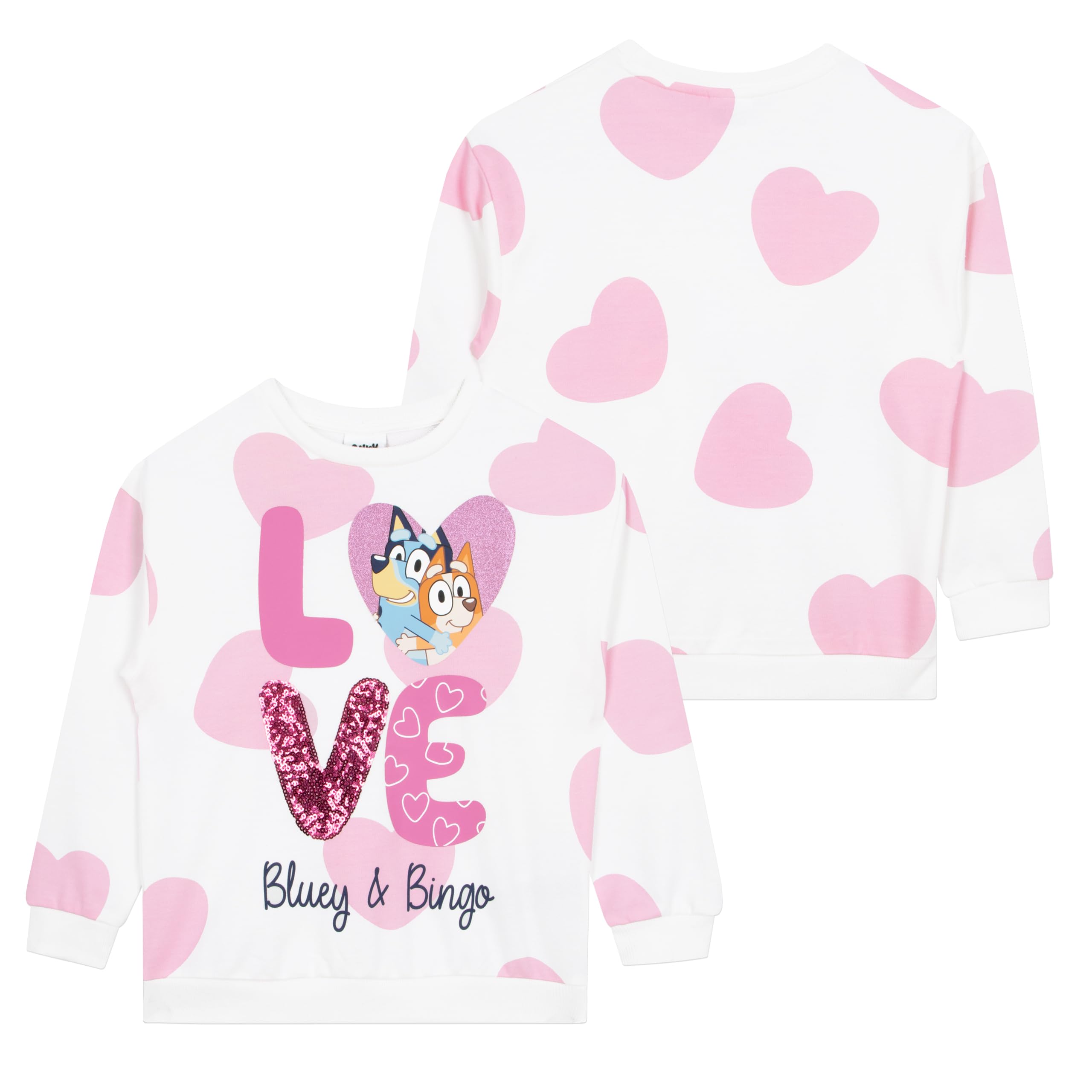 Bluey Sudadera Bingo Sudaderas Niña | Sudadera Blanca Niña | Verano Sudaderas Chica