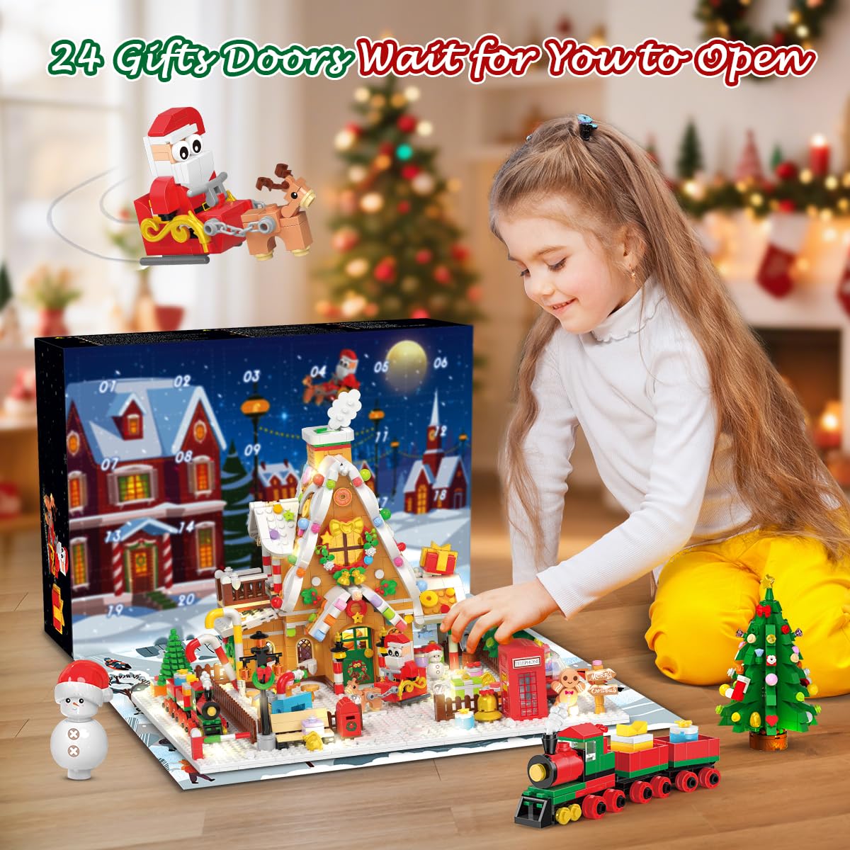Peperkoekhuis met Led-verlichting, 17cm | It's all about Christmas