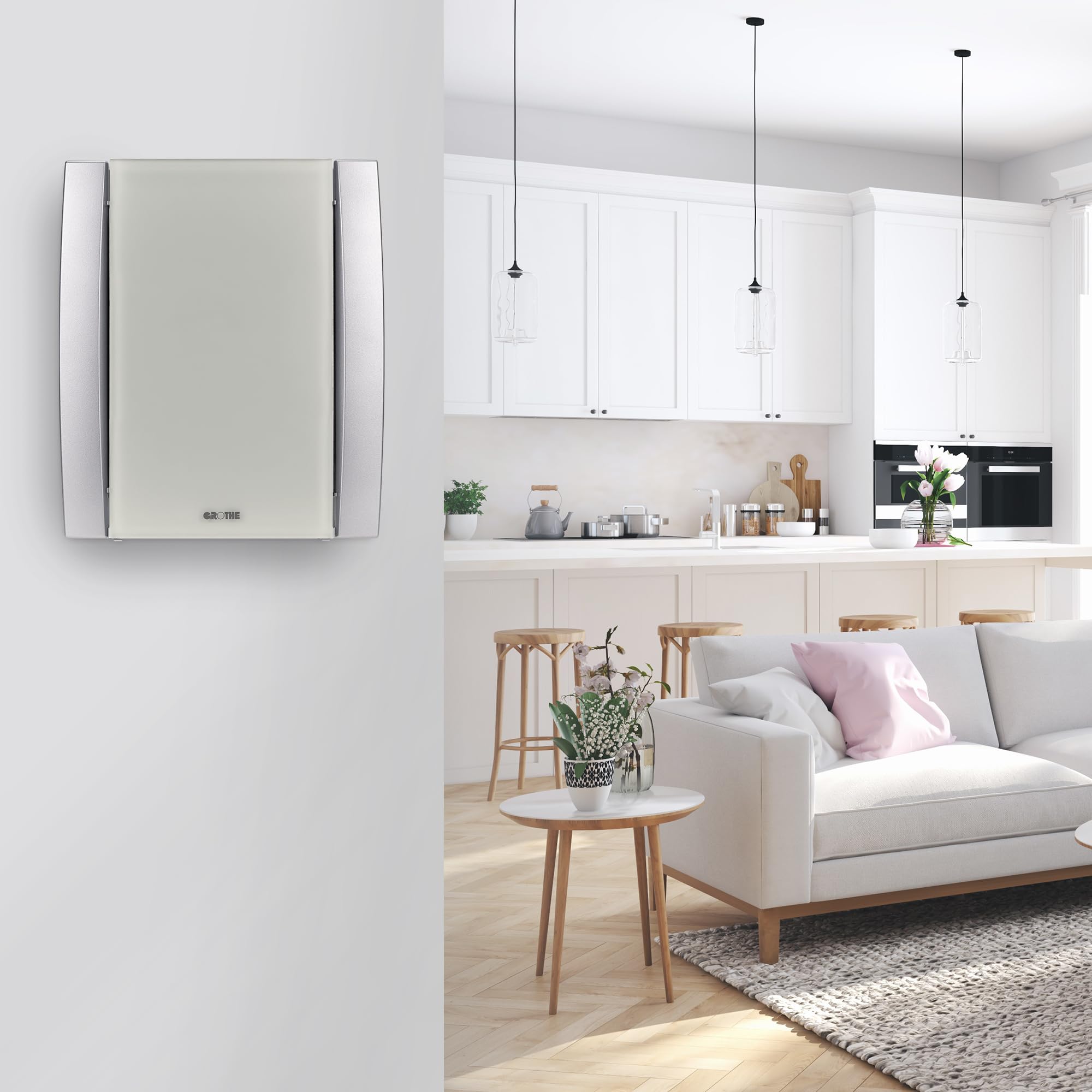 Grothe elektrischer Gong Türklingel Croma 100A, 17 Melodien, 2-fache Rufunterscheidung, bis 83 dB, Stummschaltung, Batterie- oder Netzbetrieb (Parallelschaltung & Batterie-Warnsignal)