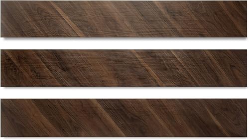 Miniatura 3 de Lucida USA - Piso vinílico imitación madera, adhesivo, para proyectos de bricolaje, 16 tablones, GlueCore, 39 pies cuadrados