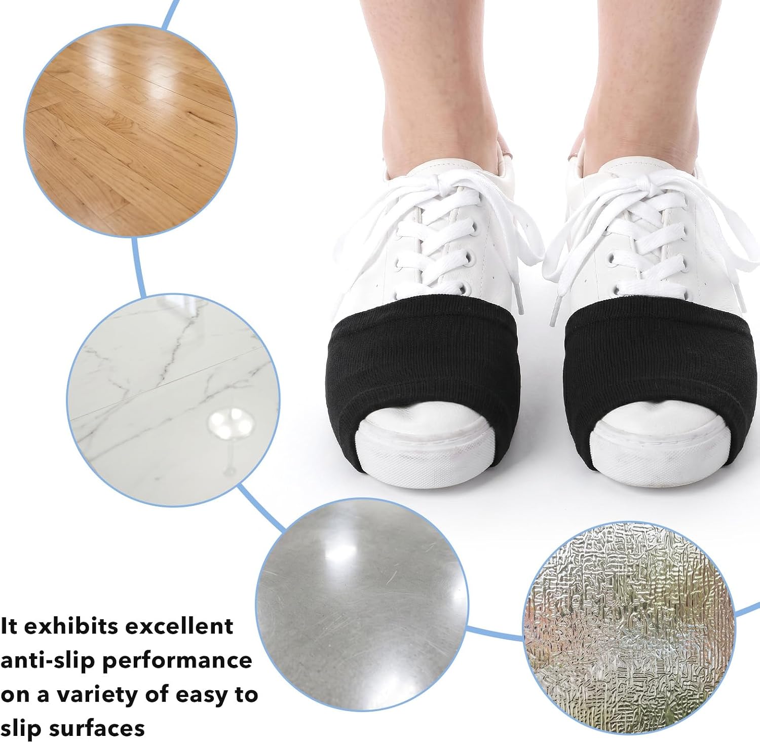 4 Pairs Dance Socks Over Shoes,Elastic Dance Shoe Covers,Unisex