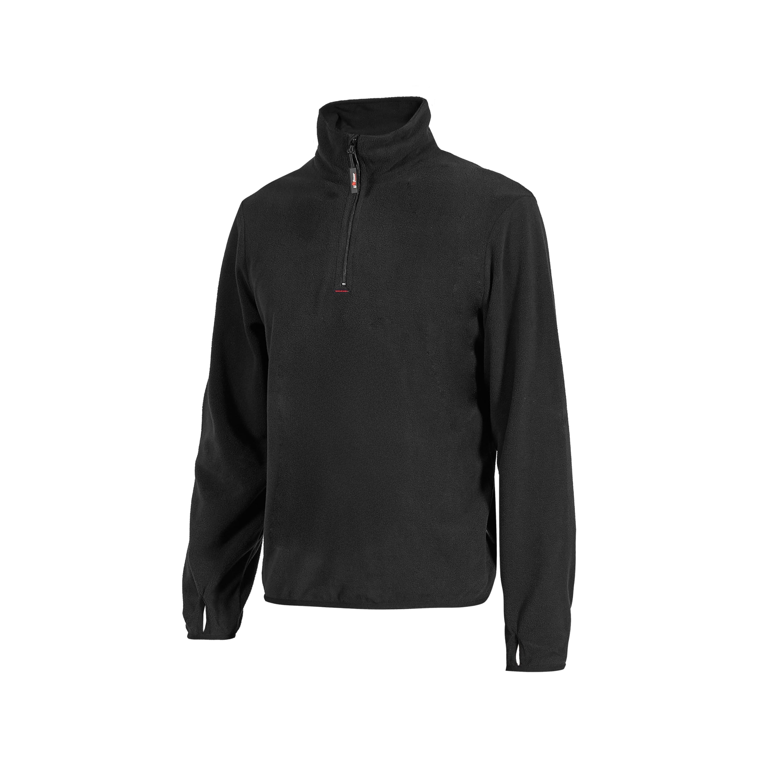 U-POWER | Maglia da Lavoro ARTIC, a Mezza Zip, realizzata in MicroPile, Polsini con Foro per Pollice e Parazip con Cimosa Brandizzata, 100% Poliestere