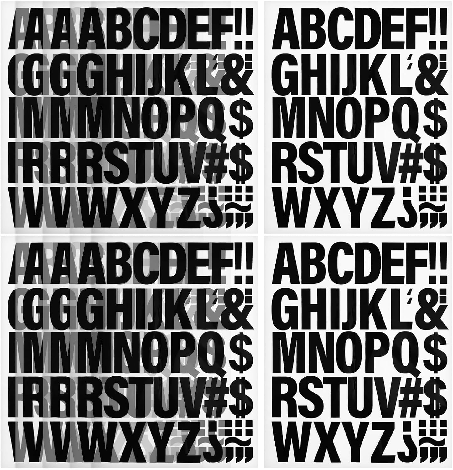 10 Sheets Black Vinyl Iron on Letters - Heat Transfer Alphabet Stickers for Fabric, Clothing, T-Shirts, DIY Crafts - 11.25X9.05 Inches
