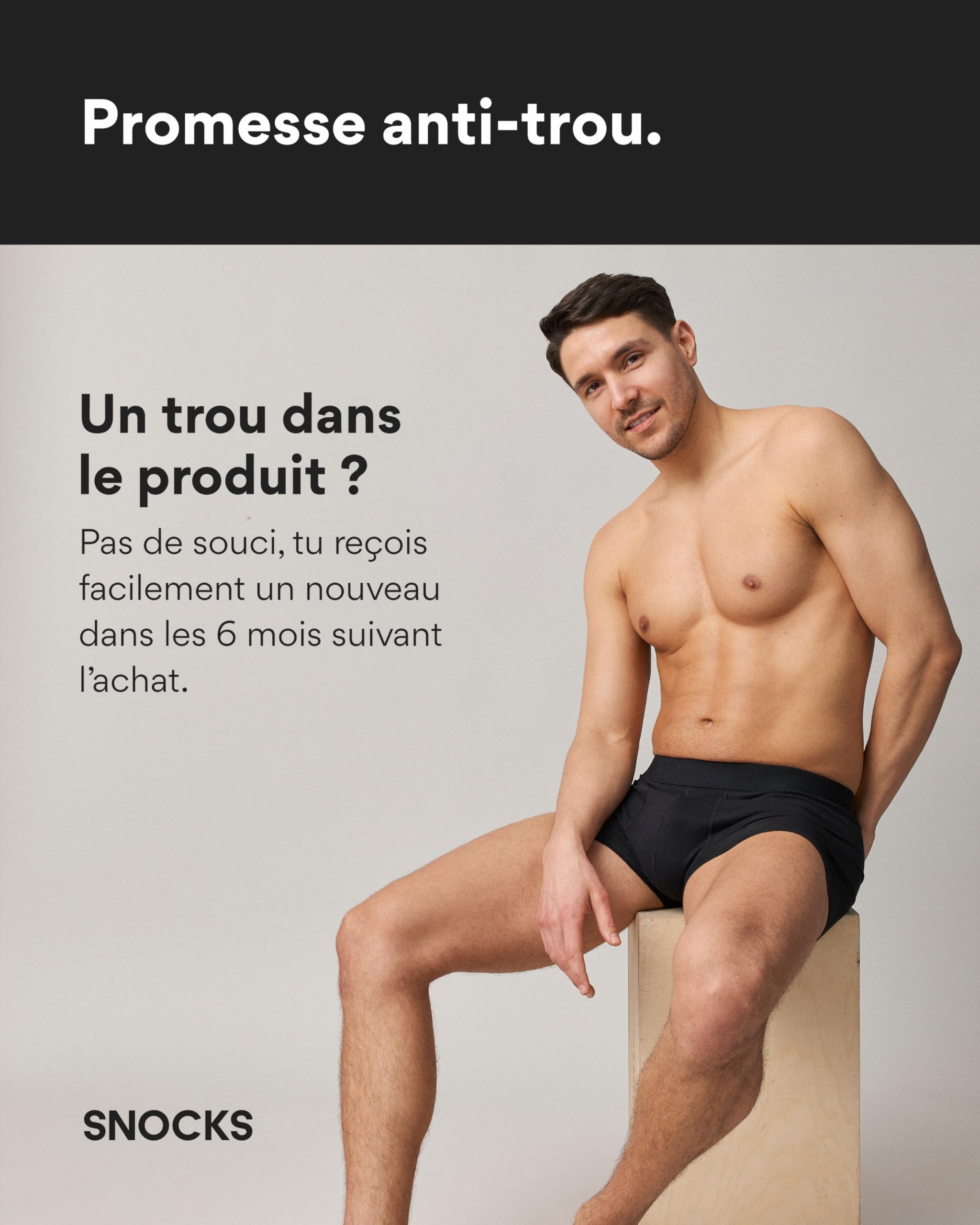 Snocks – Boxer Homme Sans Logo – Lot de 6 – Respirant et Confortable – Coton Bio Certifié GOTS – Slip Idéal pour Sport et Quotidien – Caleçon Tailles S à 3XL