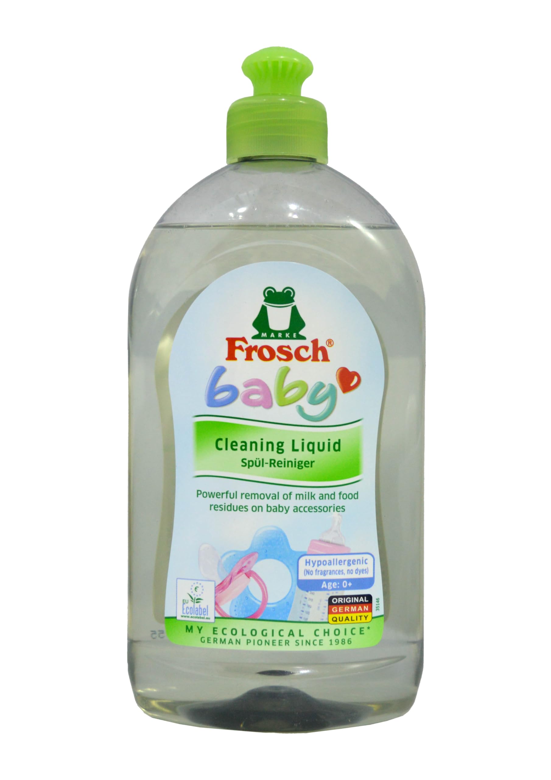 Baby Dishwashing Liquid 500ml - Gentle Cleaning for Baby Bottles & Utensils, Hypoallergenic & Dermatologically Tested