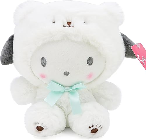 COAQAC Peluche Kawaii de caricaturas de oso blanco de la serie Cross-Dressing Serie, muñeca de felpa suave, almohada de peluche, juguete de peluche