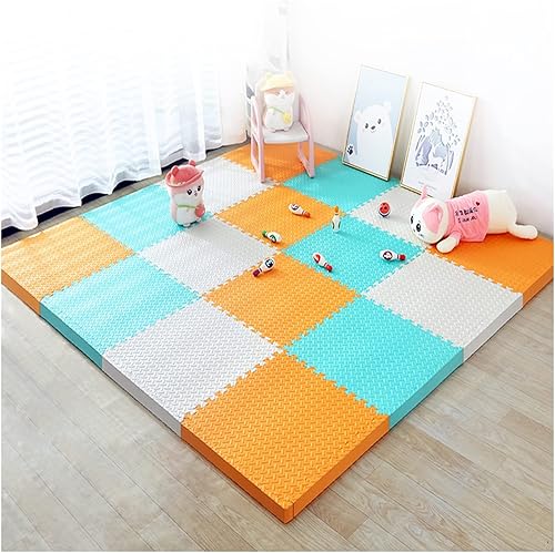 Alfombra de juego de espuma colorida, azulejos entrelazados de EVA para piso, tapetes gruesos y suaves, perfectos para protección del suelo, garaje,