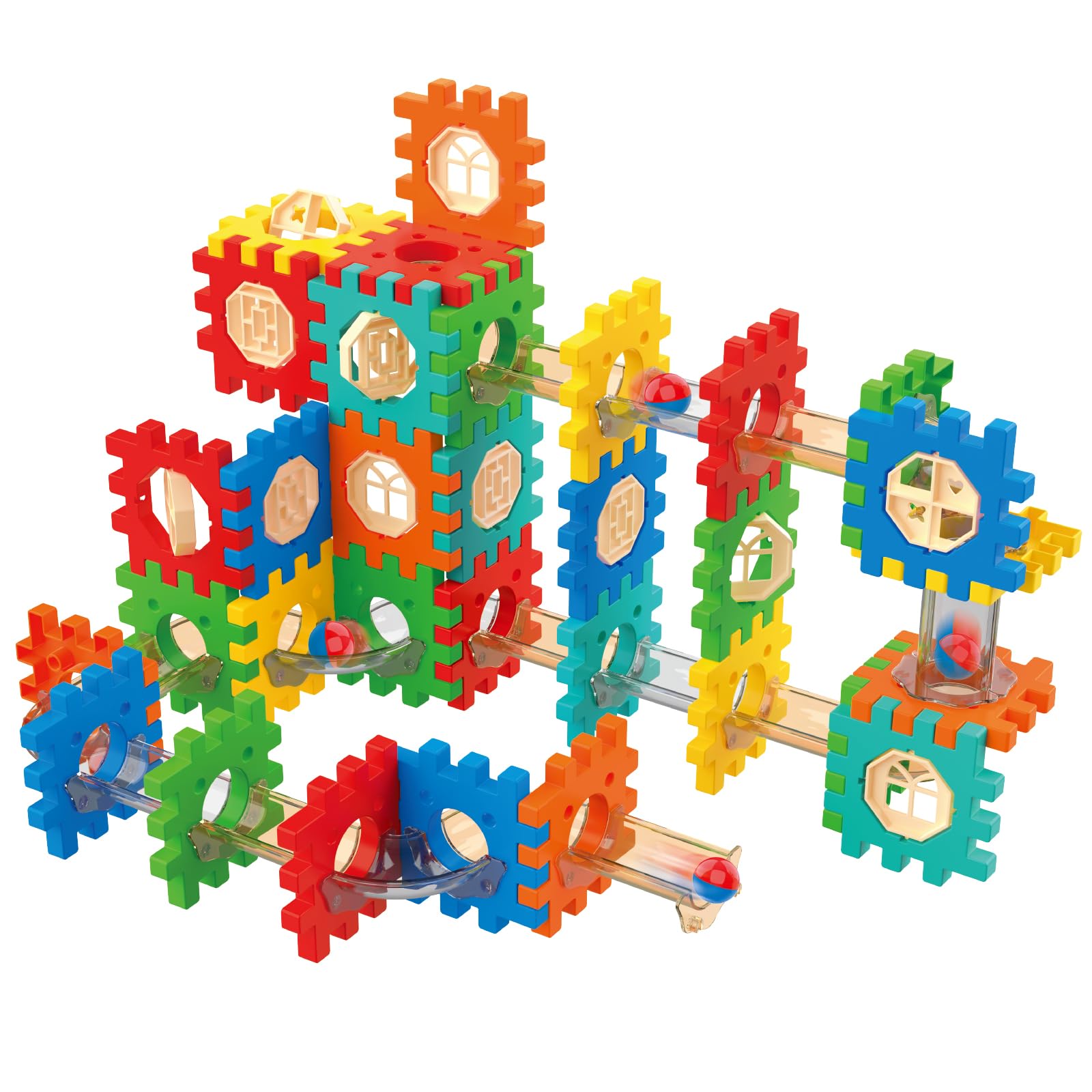 Amazon.co.jp: YongnKids 76P スロープトイ ビーズコースター