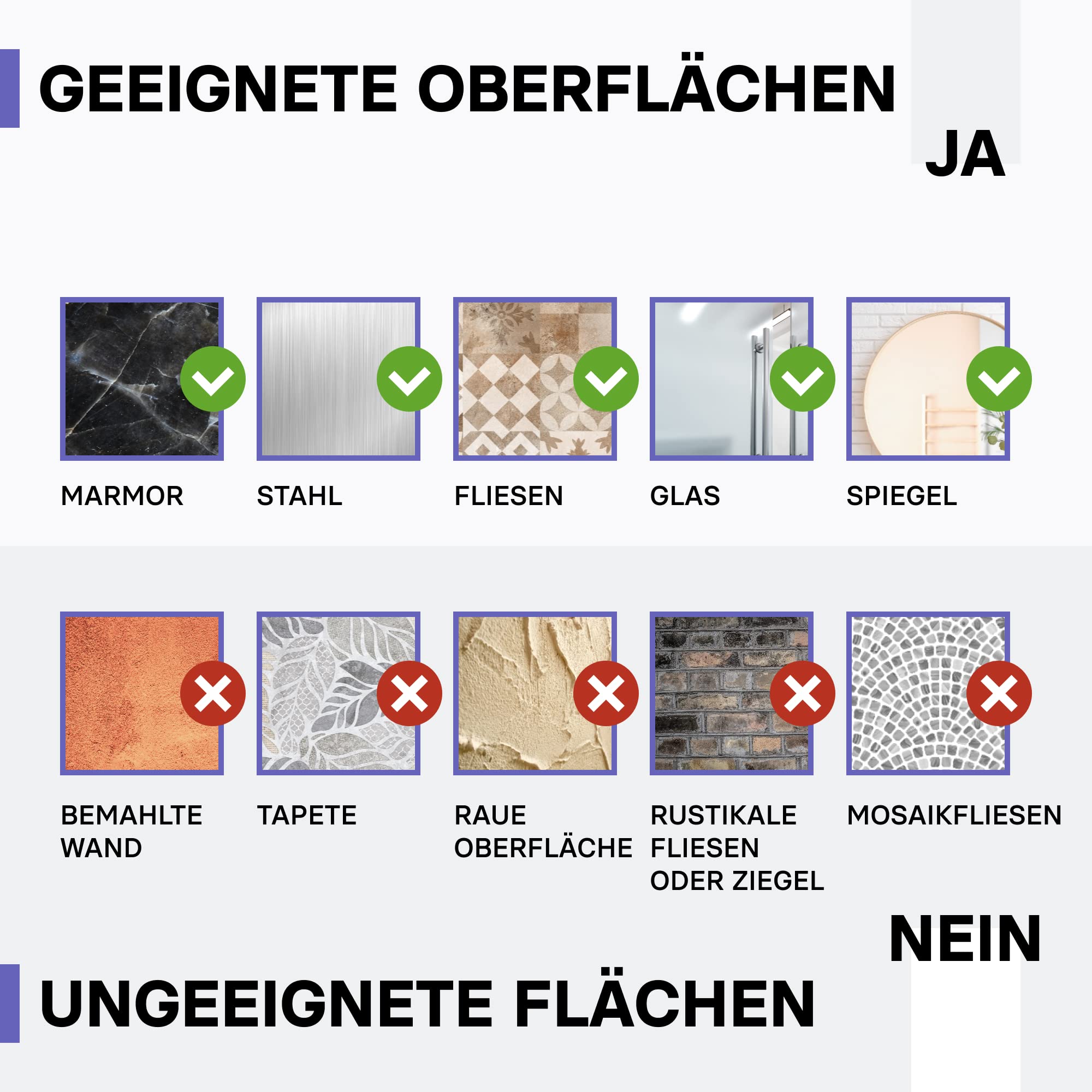 KINCMAX 2X Duschablage ohne Bohren - Edelstahl Badezimmer Organizer - Duschregal ohne Bohren - Badaccessoires - Duschkorb selbstklebend mit Haken - Shower Shelf - Silber