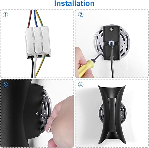 Miniatura 9 de Kawell Lámpara de pared moderna creativa de 10 W, lámpara de pared LED hacia arriba hacia abajo, impermeable, IP65, lámpara de pared de aluminio,