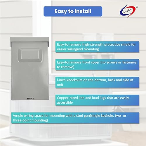 Miniatura 3 de Long Term los componentes electrónicos plásticos de la desconexión no fundida de la caja del interruptor de 240V 60A sacan la caja de desconexión